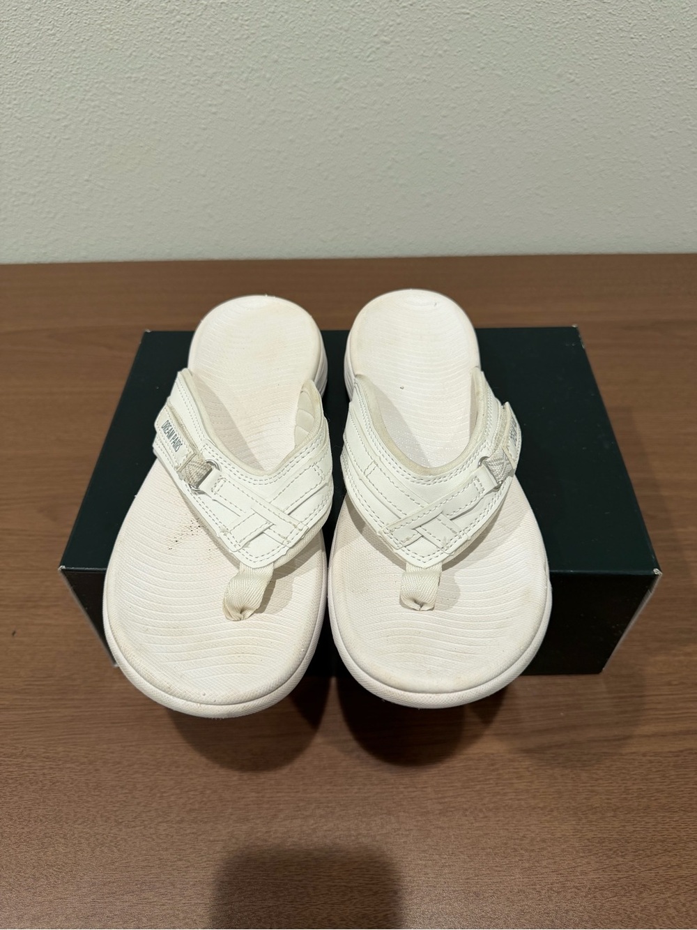 Dream Pairs Breeze-1 Women’s Size 8 White Comfort Thong Sandals